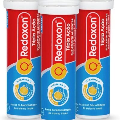 Redoxon Tripla Ação, Vitamina C 1000mg, Vitamina D e Zinco, 30 Comprimidos Efervescentes